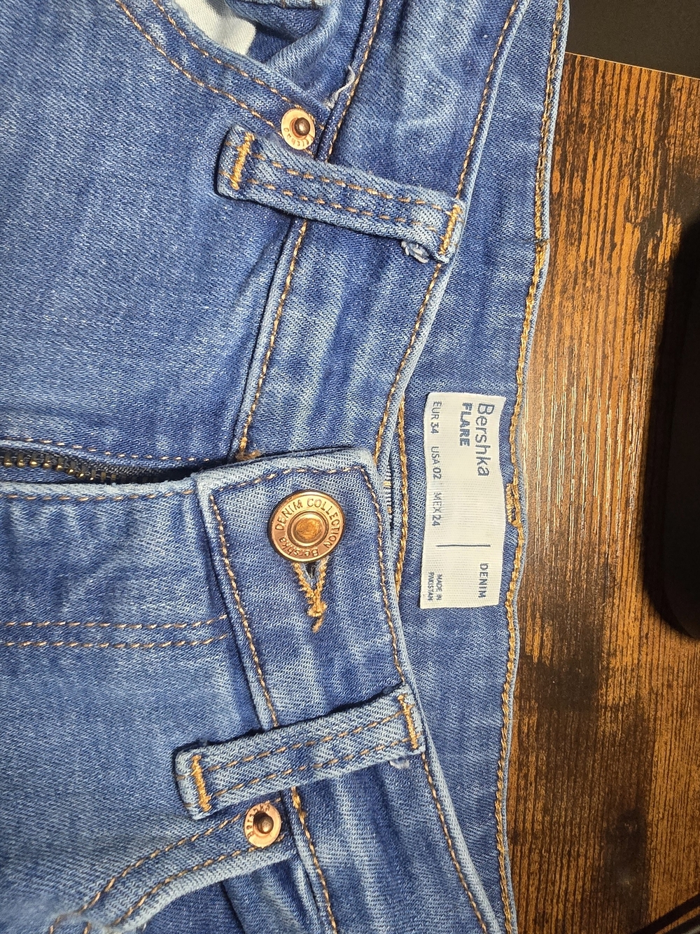 Bershka Women Blue Denim Flare Jeans